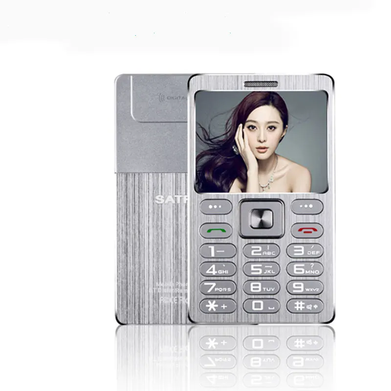 Ультратонкая Кредитная карта мобильный телефон SATREND A10 Dual Sim GSM металлический
