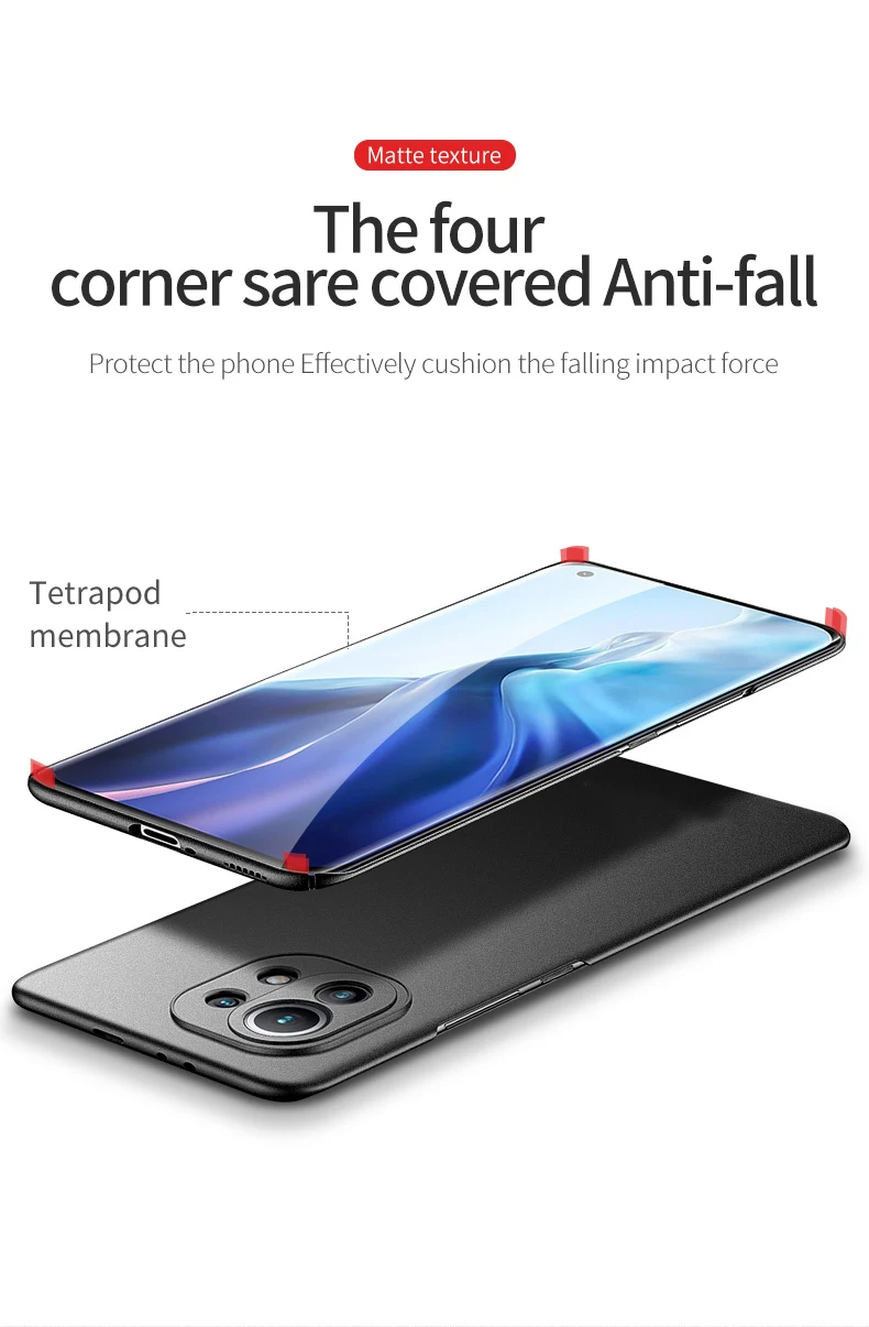 Чехол для Xiaomi Mi 10T Pro роскошный Ультратонкий матовый жесткий чехол из