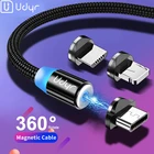 Магнитный USB-кабель Udyr, кабель для быстрой зарядки USB Type-C для iPhone xs Samsung, магнитное зарядное устройство, кабель Micro USB, магнитные кабели