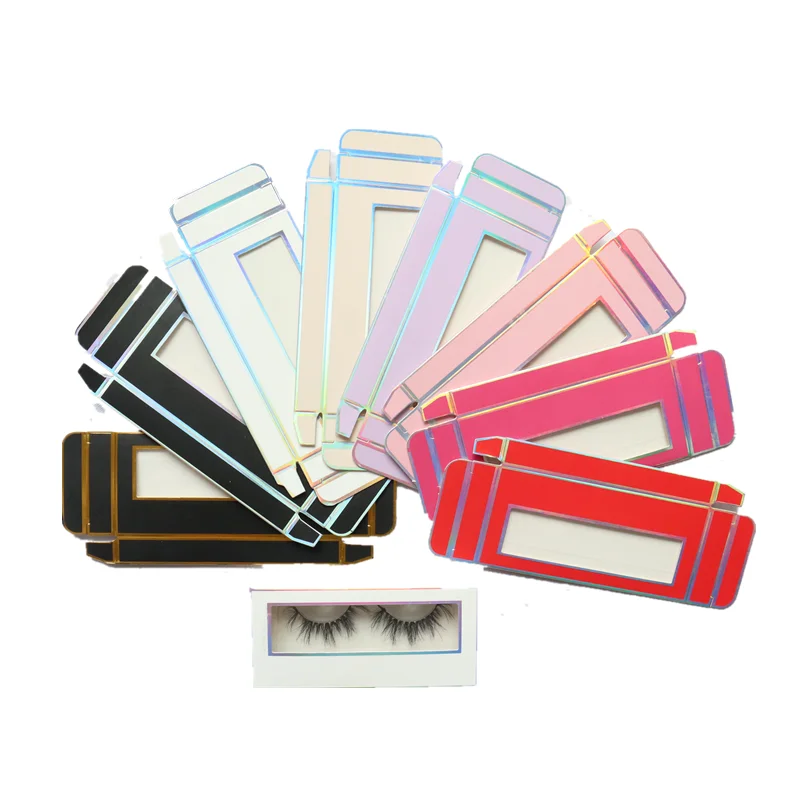

Lash Boxes Packaging Solid Color Eyelash Packaging Wholesale Bulk 10-200 Pcs Mink Lashes Case Eyelashes Package Custom Logo