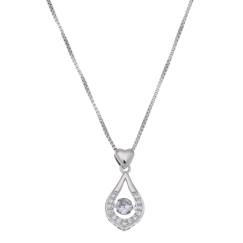 Высокое качество медные женские серебряные ожерелья роскошные хрустальные