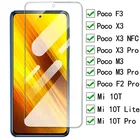 Защитное стекло для экрана Xiaomi Poco X3 NFC Pocophone F3, закаленное стекло, протектор на Pocox3 X 3 Pro F M F3 M3 Pro, защитная пленка