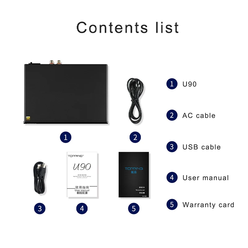 USB мостовой аудио декодер TOPPING U90 PCM32bit 768kHz и DSD512 Встроенный USB-изолятор