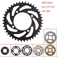 25t37t41t45t48t motorcycle chain sprockets rear back sprocket cog for 428 chains 110cc 125cc 140cc dirt pit bike atv go kart