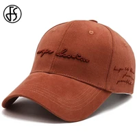 fs 2022 stylish orange black summer baseball caps 3d letter embroidery cotton women men cap outdoor trucker hat casquette homme