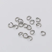 200pcs 5mm stainless steel open single loop circle jump ring split rings for diy necklace bracelet jewelry making accessories