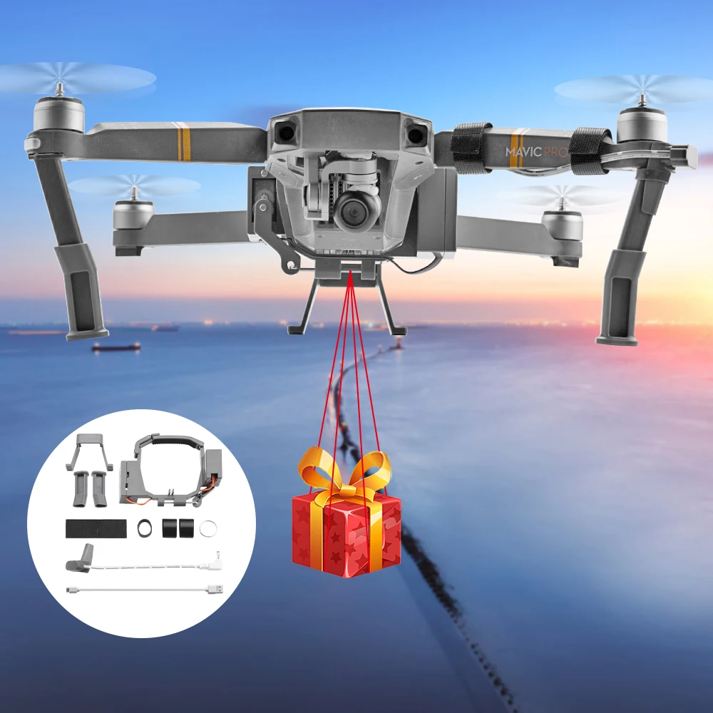 

Throw Thrower for DJI Mavic 2 Pro Zoom AIR 2 MINI1/2 Remote Airdrop Air Drop System Fishing Bait Wedding Ring Gift UAV Parachute