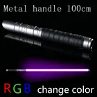 RGB Звездный световой меч лука светильник вой меч сила FX палочка FOC Блокировка металлическая ручка меч изменение цвета подарок