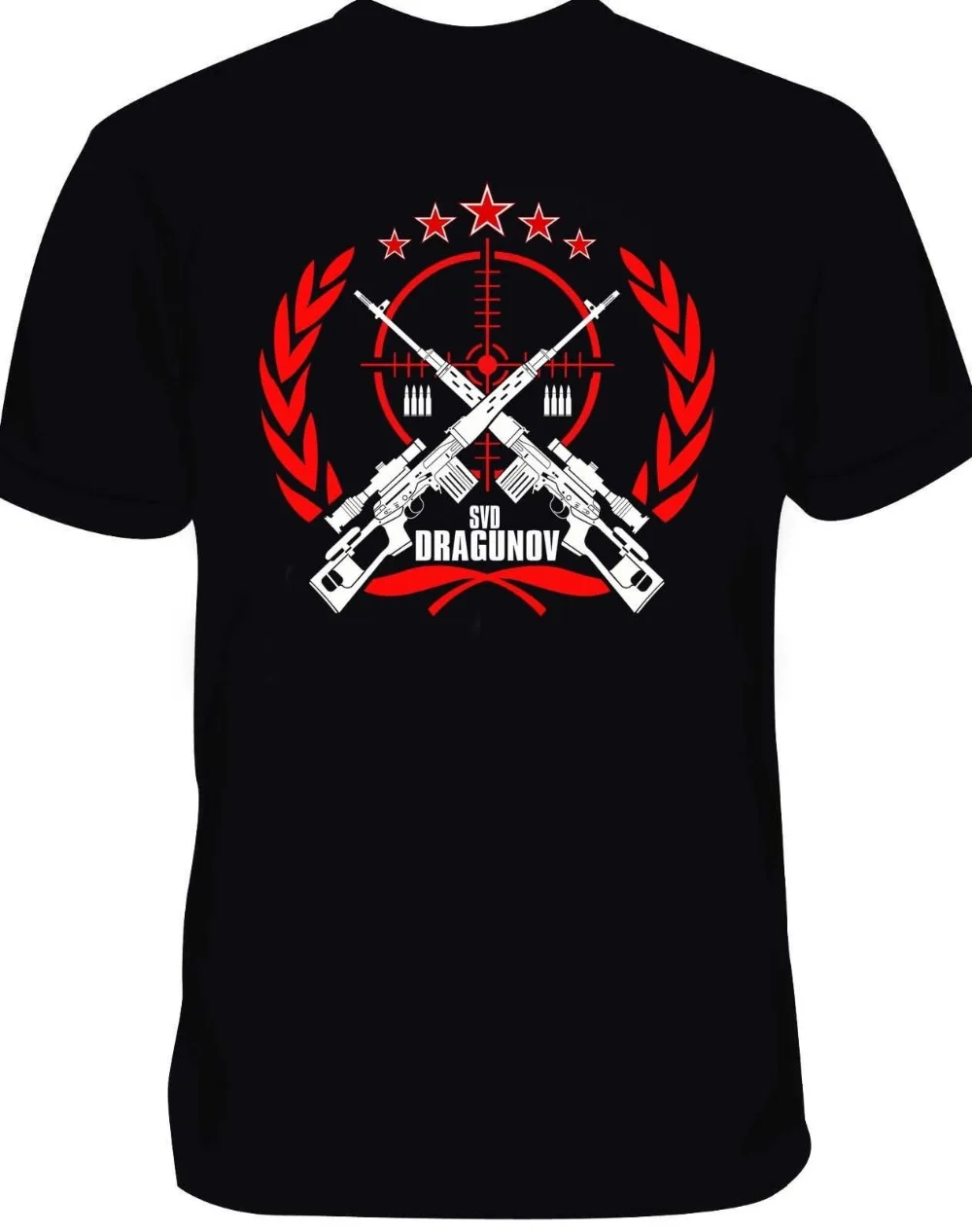 Футболка мужская с принтом снайперской винтовки Svd Dragunov хлопковая Повседневная
