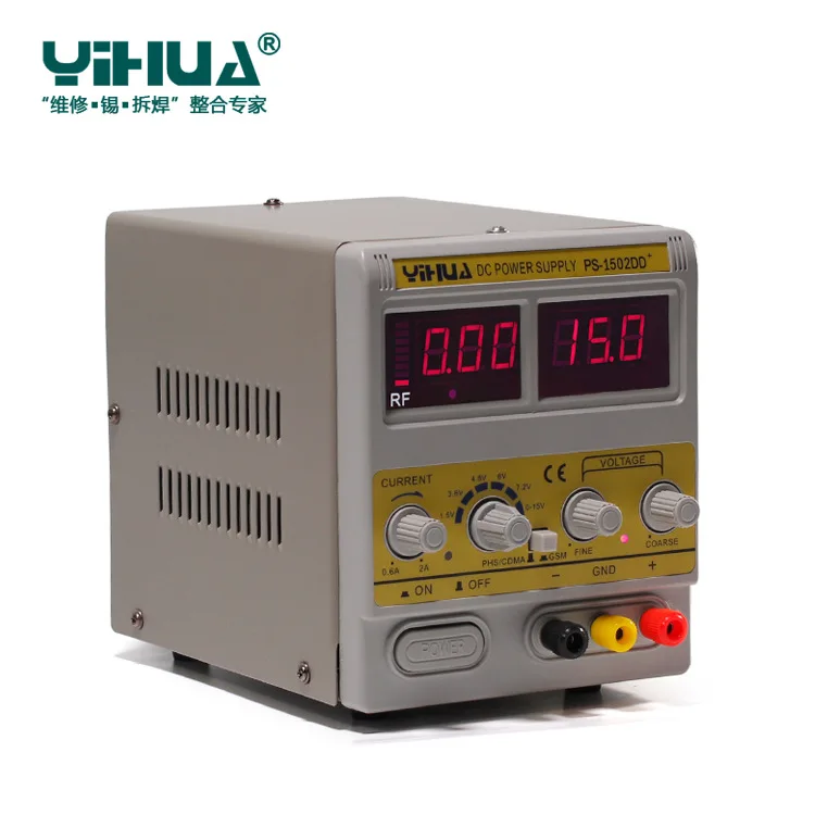 YIHUA 1502DD + для мобильного телефона V 2A Регулируемый источник питания постоянного