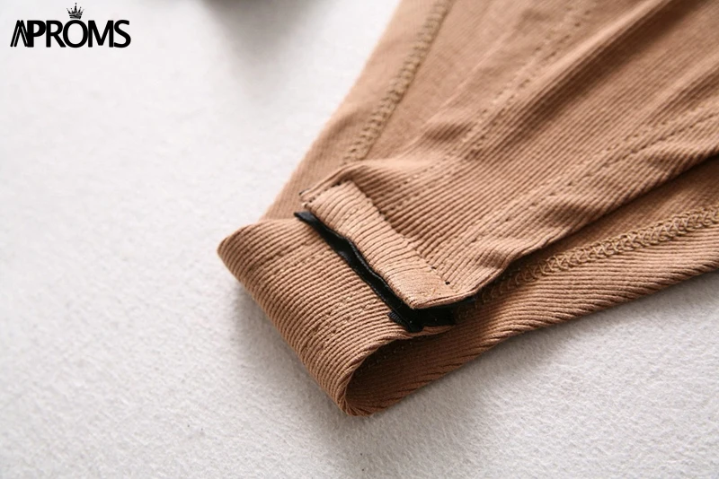Aproms белый квадрат шеи трикотажные боди Для женщин пикантные Ribbed Long Sleeve Slim Fit боди уличная комбинезон для Для женщин топ