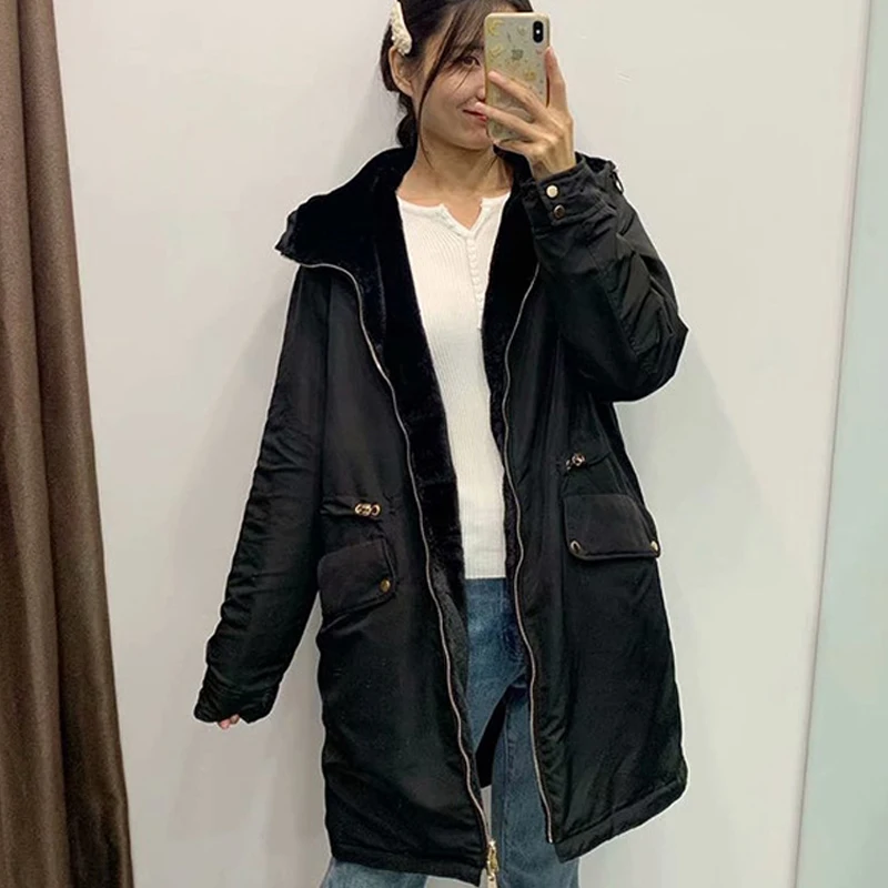 Зимняя кашемировая Толстая Двусторонняя одежда 2020 длинное пальто женская