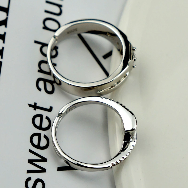Обручальные кольца с фианитами и кристаллами набор для влюбленных серебро 925