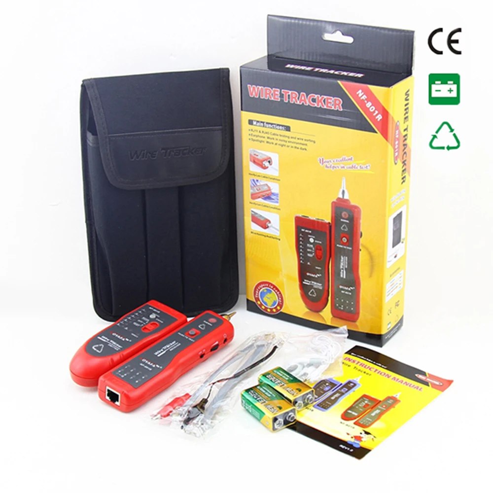 

NOYAFA NF-801 Network Cable Tester Telephone Cable Wire Tracker For RJ45 RJ11 Tool Kit Scan Wires Polarity Test