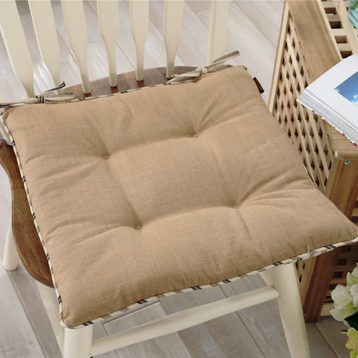 Моющийся полосатый офисный стул подушка для сидения Мягкий Квадратный толстый