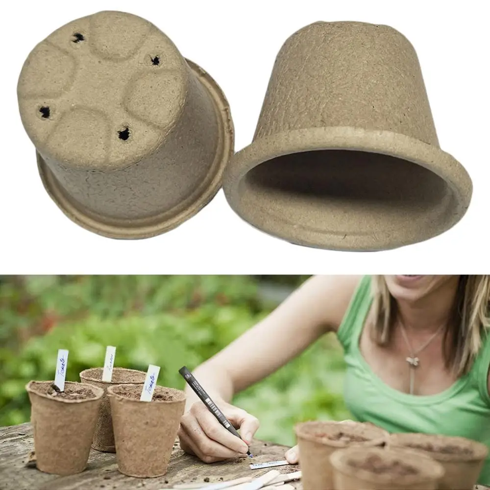 

10pc plant grow pot Paper Nursery Cup Starters garden flower pots Herb vegs Kit Biodegradable Home gardening tools