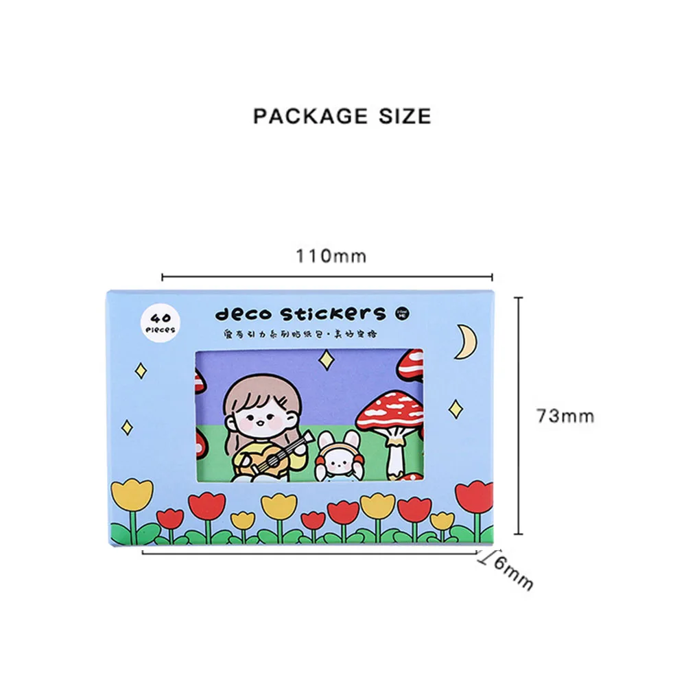 

40Pcs/Pack cute Adhesive Deco Stickers DIY Diary Daily Planner Scrapbooking Decorative School Stationery Supplies