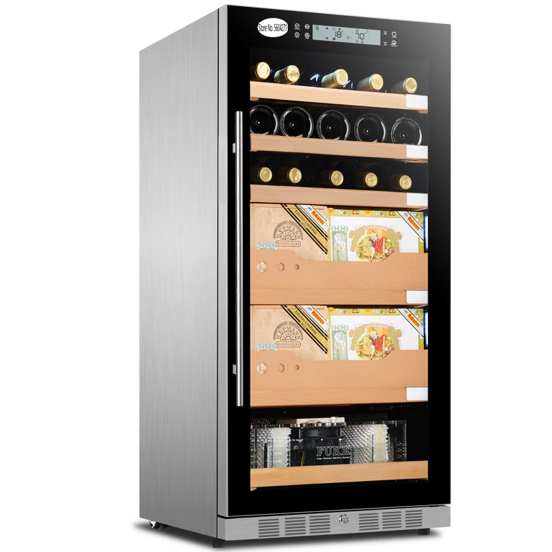 

FK-48CW1 cigar cabinet Wooden led light humidor cigar humidor Wine cabinet cigar wine cooler