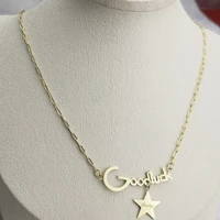good luck 2020 fashion new goddess luxury women neckace gold color luxe jewelry stainless steel