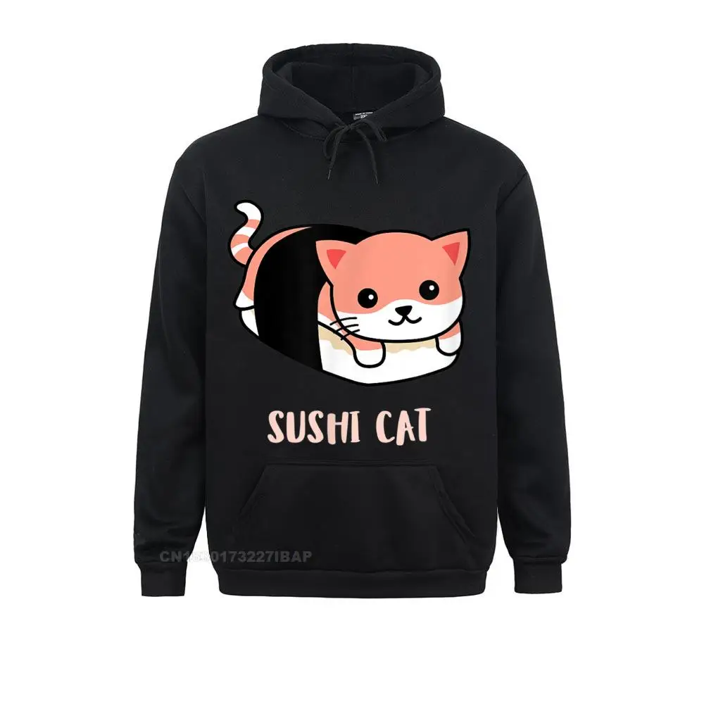 Cute Sushi Cat Funny Cat Kawaii Style Simple Style Vintage Long Sleeve Autumn Hoodies New Arrival Clothes Men Sweatshirts