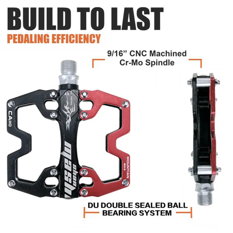 

2019 new CA110 aluminum alloy CNC ultralight riding BMX pedal mountain bike mountain bike pedal 6 colors optional 360g/pair