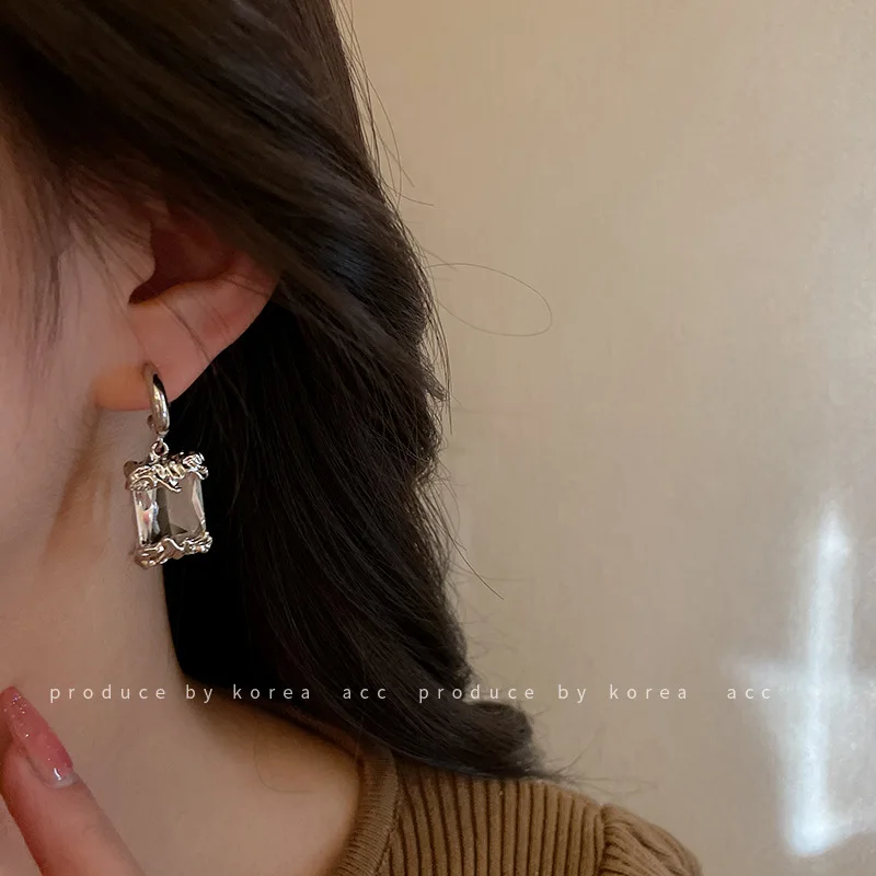 Модные французские Винтажные серьги-подвески с кристаллами женские офисные