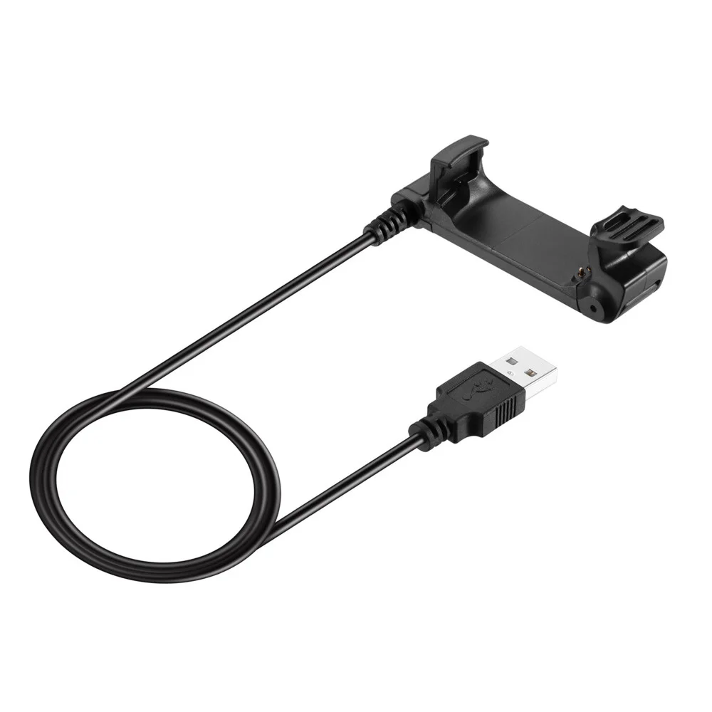 

1M Long USB Fast Charging Cable Cord For Garmin Forerunner 220 Charger Replacement Wire Smart Watch Bracelet Black Charger Line