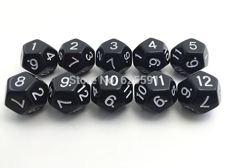 10 шт./компл. T & G Красочный D12 набор игральных костей Непрозрачный эффект D 12
