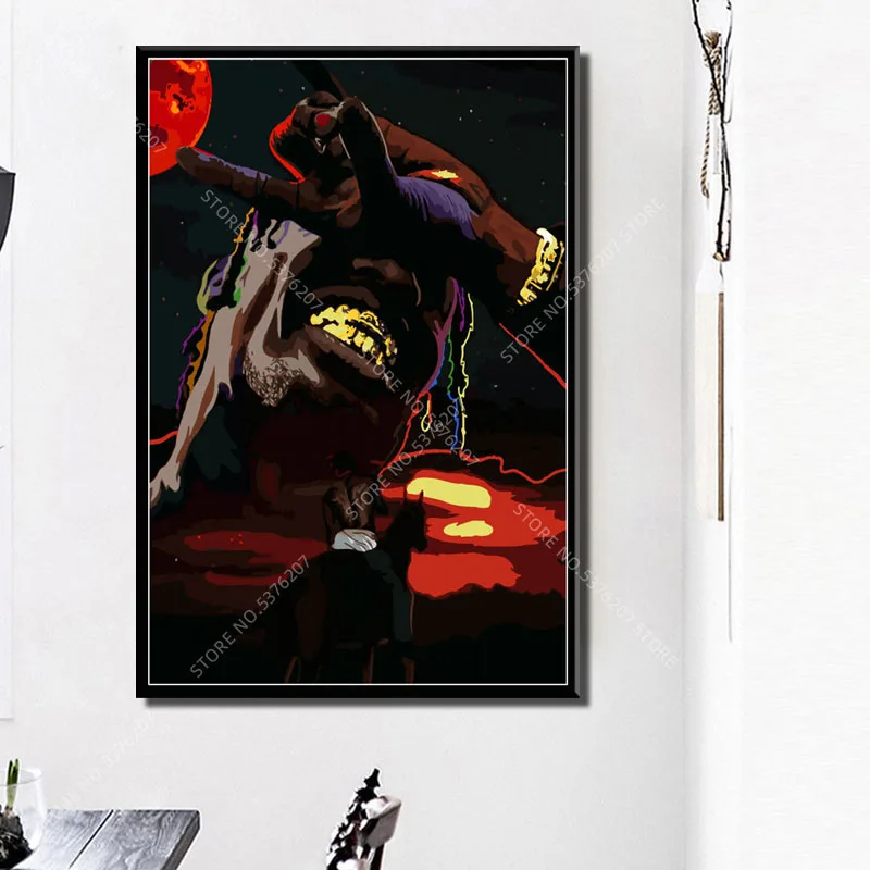 G508 Art Decor Travis Scott Hip Hop Rap Music Rapper Star Singer Wall Canvas Painting Silk Poster Home Decoration | Дом и сад