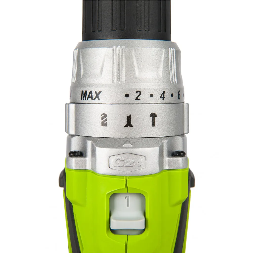 Дрель шуруповерт аккумуляторная Greenworks G24DDK2 24V c 1хАКБ 2 А.ч и ЗУ в