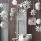Новый год 2022 Рождественское украшение трехмерная подвеска в виде снежинки праздничное украшение для окна аксессуары для дома