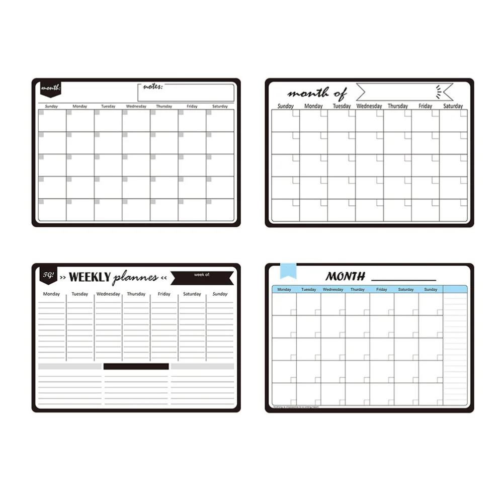 

Erasable Magnetic Plan Paste Weekly Planner Schedule Sticker Message Board for Home Shop Refrigerator (Horizontal plate 8 month