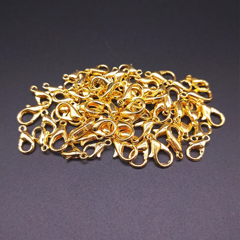 Gold 7 цветов 30 шт. застежка-крючок для браслета застежка-молния DIY ожерелье браслет аксессуары для изготовления ювелирных изделий - Цвет: Gold