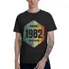 Винтажные рождаются легенды в 1982 футболки для мужчин модные хлопковые футболки с коротким рукавом 39 лет День рождения футболка подарок