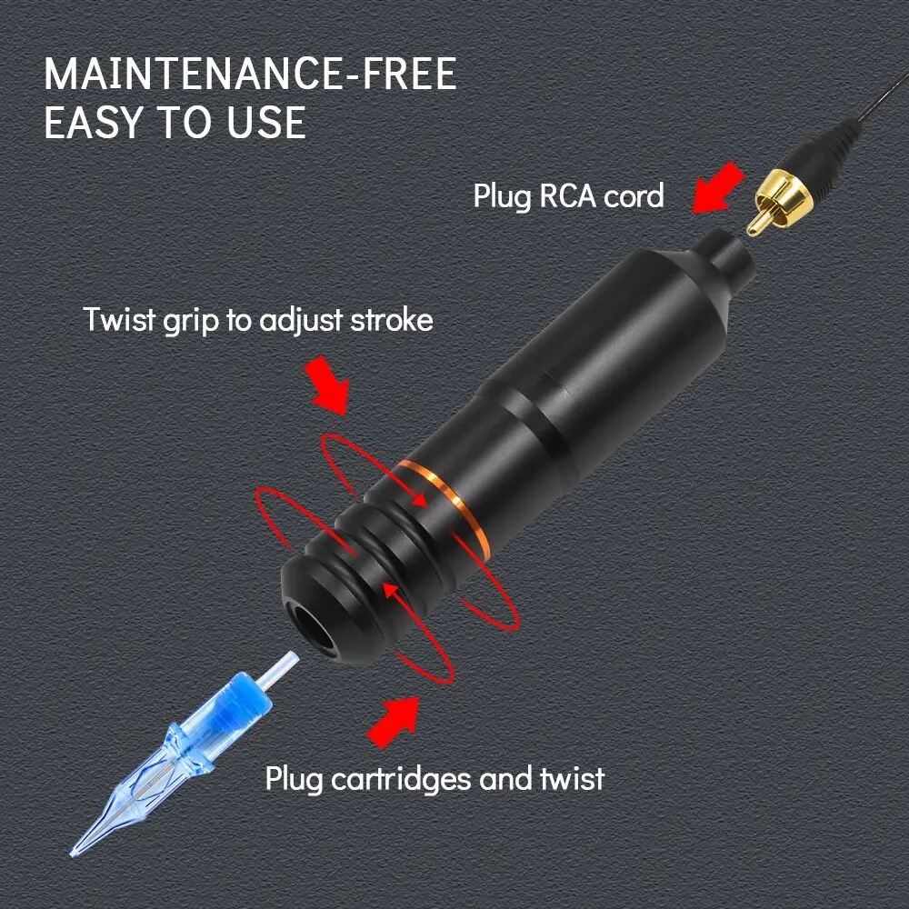 Профессиональная вращающаяся тату-машинка 3 5 мм с RCA шнуром машинка для нанесения