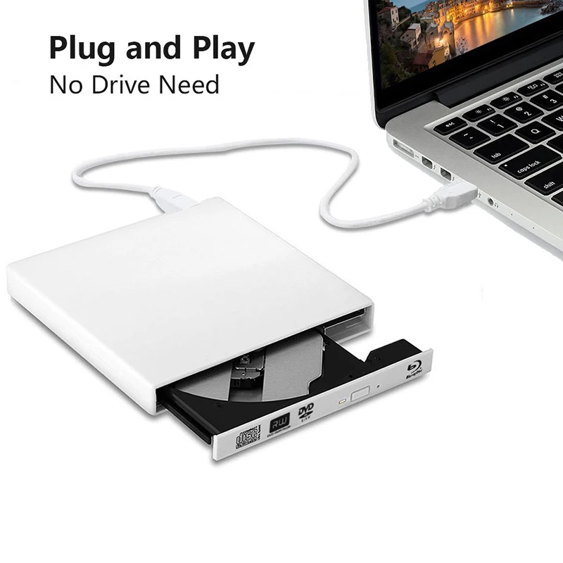 bluray drive Bluray плеер Внешний USB 2,0 DVD привод Blu-Ray 3D 25G 50G BD-R BD-ROM CD/DVD RW записывающее устройство для ноутбука - Цвет: bluray drive