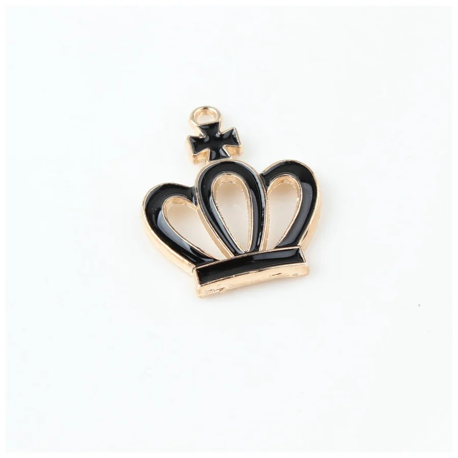 

10pcs/lot Crown and Cross Enamel Charms Oil Drop Zinc Alloy Floating Pendant Fashion Jewelry Accessories