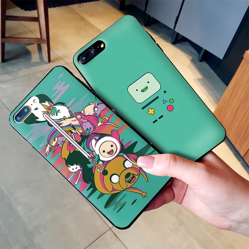 Adventure Time чехол для iPhone 6 6S plus роскошный черный 5 5S SE 7 8 Plus X XS MAX XR | Мобильные телефоны
