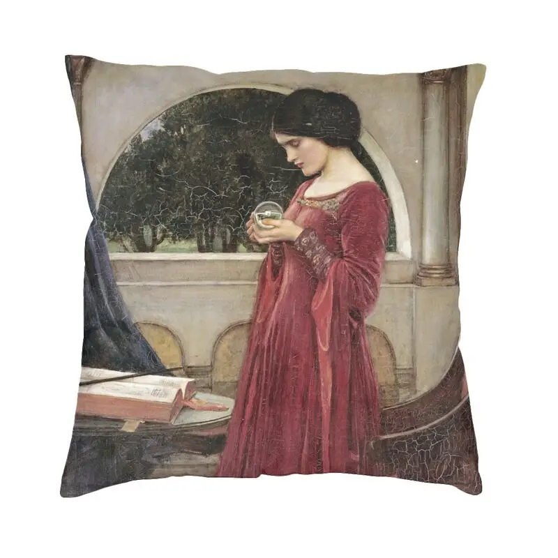 

John William Waterhouse Pillow Case Home Decoration The Crystal Ball Modern Cushion Cover Square Pillowcase