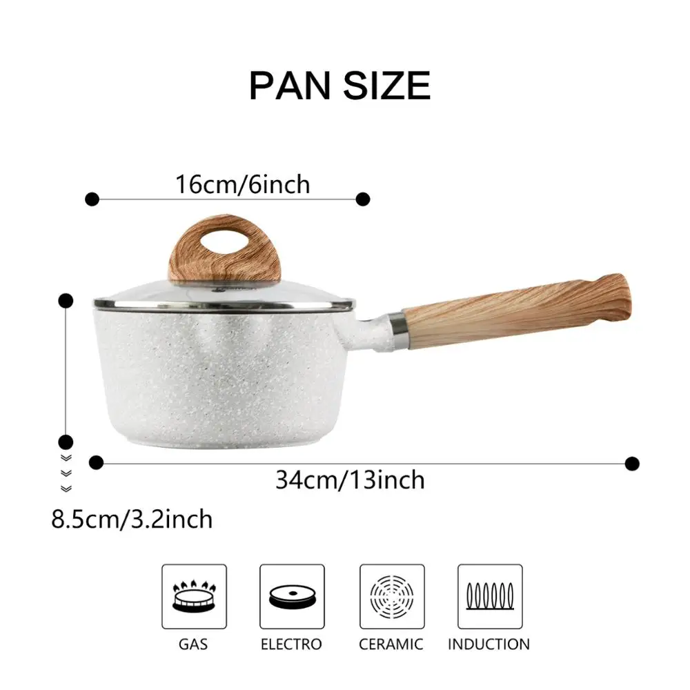 16 см антипригарная сковорода с алюминиевым покрытием серия BORNEO Dot индукционная