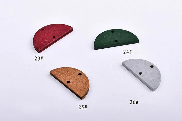 Простые крупные геометрические деревянные круглые полукруглые Двойные серьги