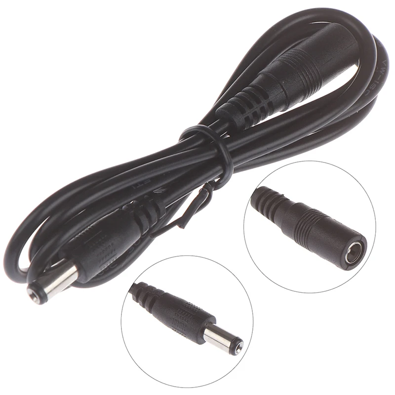 

12V DC Power Cable Extension Cord Adapter Female To Male Plug 5.5mmx2.1mm Power Cords For CCTV Camera Home Security Strip Light