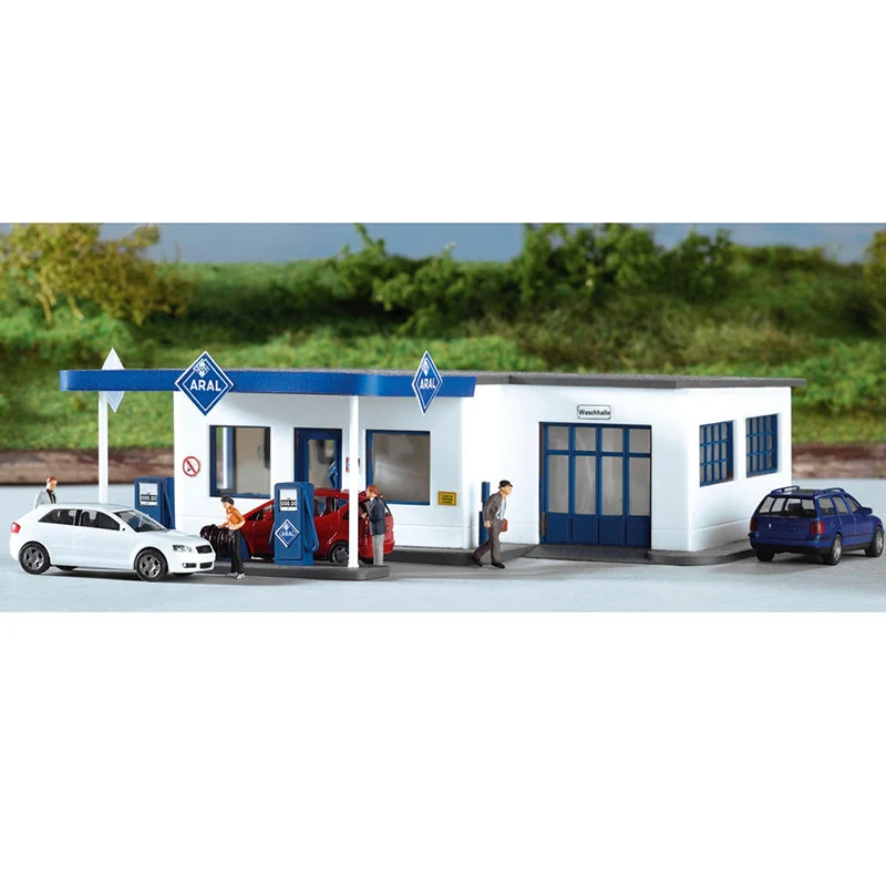 Модель игрушки бензиновый автосервис с 1: 64 Литой игрушечный автомобиль миниатюрная копия Playset