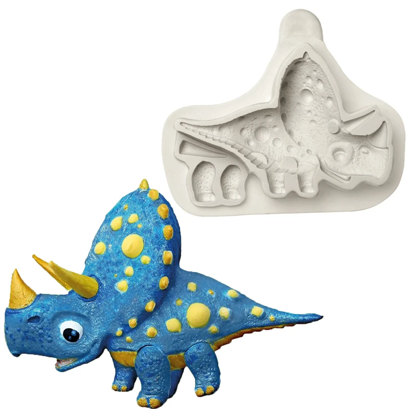 Силиконовые формы для украшения торта Triceratops Dinosaur сахарный шоколадный
