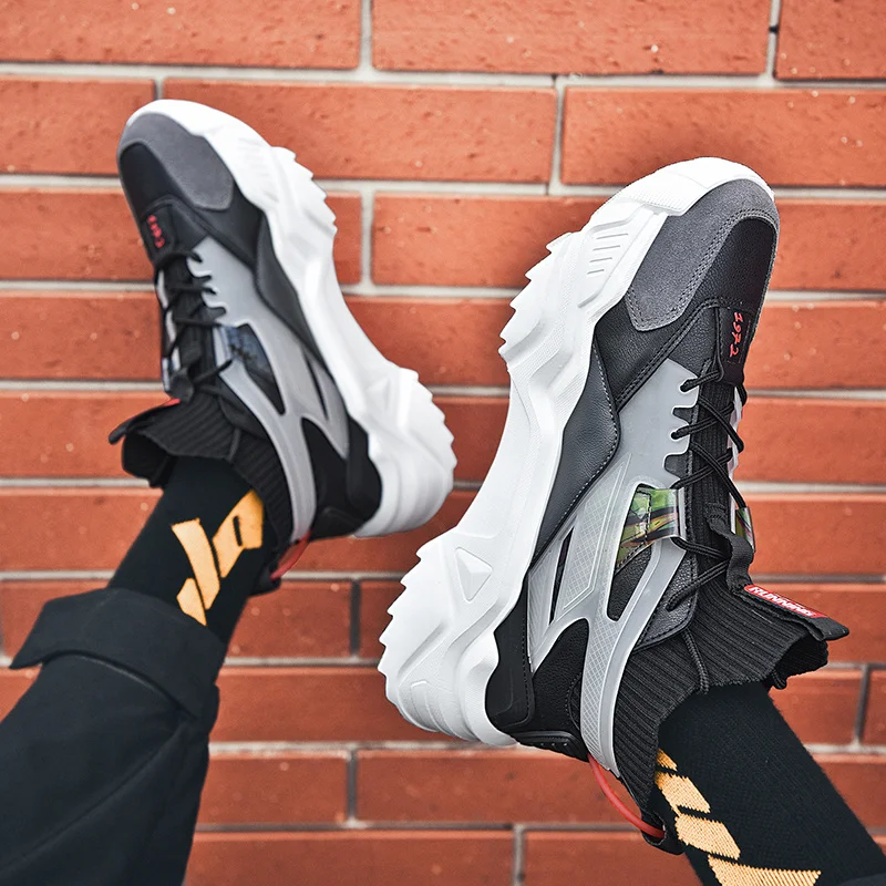 

Men's Casual Shoes Popular Socks Sneakers High Top Flat Platform Shoes Casual Breathable Shoes Men's Fashion Sneakers Big Size
