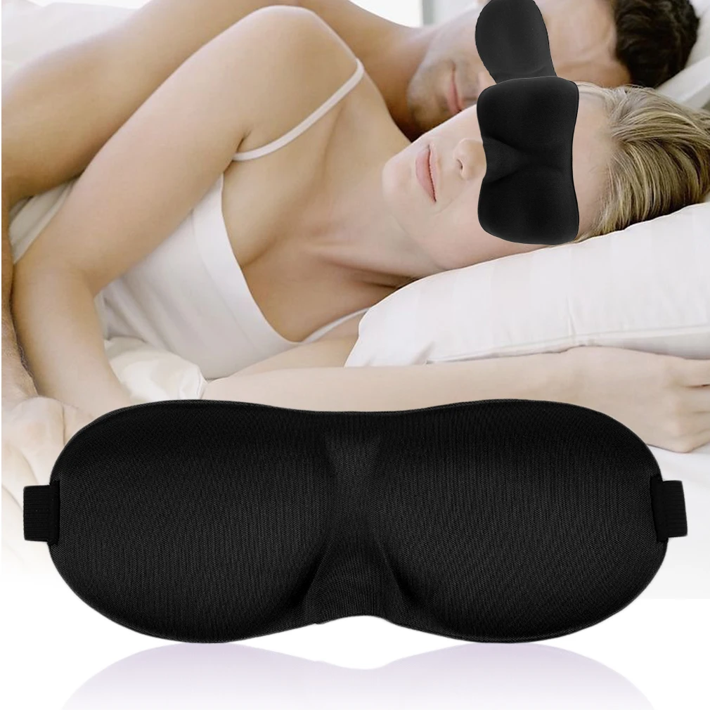 

1PC Sponge Goggles Soft Polyester Sleeping Eye Mask 3D Eyeshade Ecellent Nap Cover Blindfold Travel Rest Eye Cover