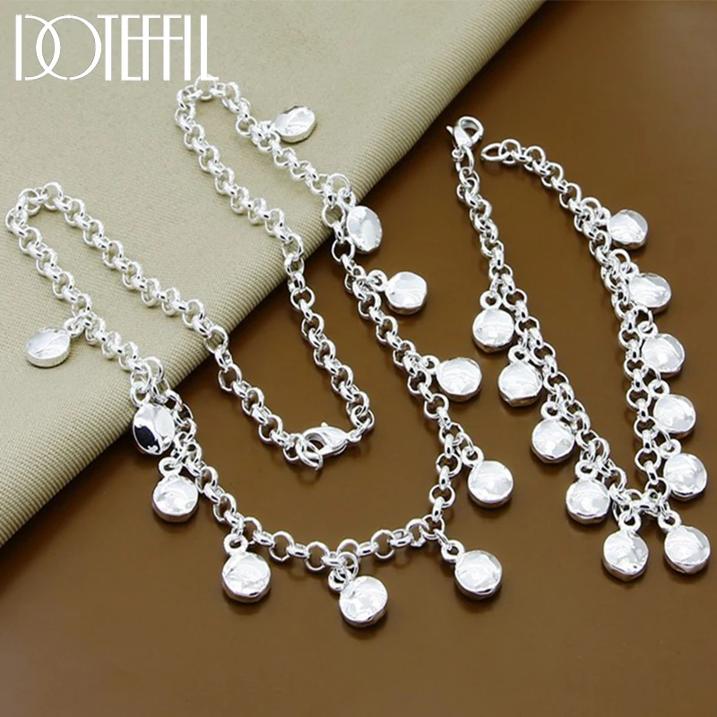 Комплект из колье и браслета серебра 925 пробы|jewelry set 925|necklace bracelet jewelry setjewelry sets |
