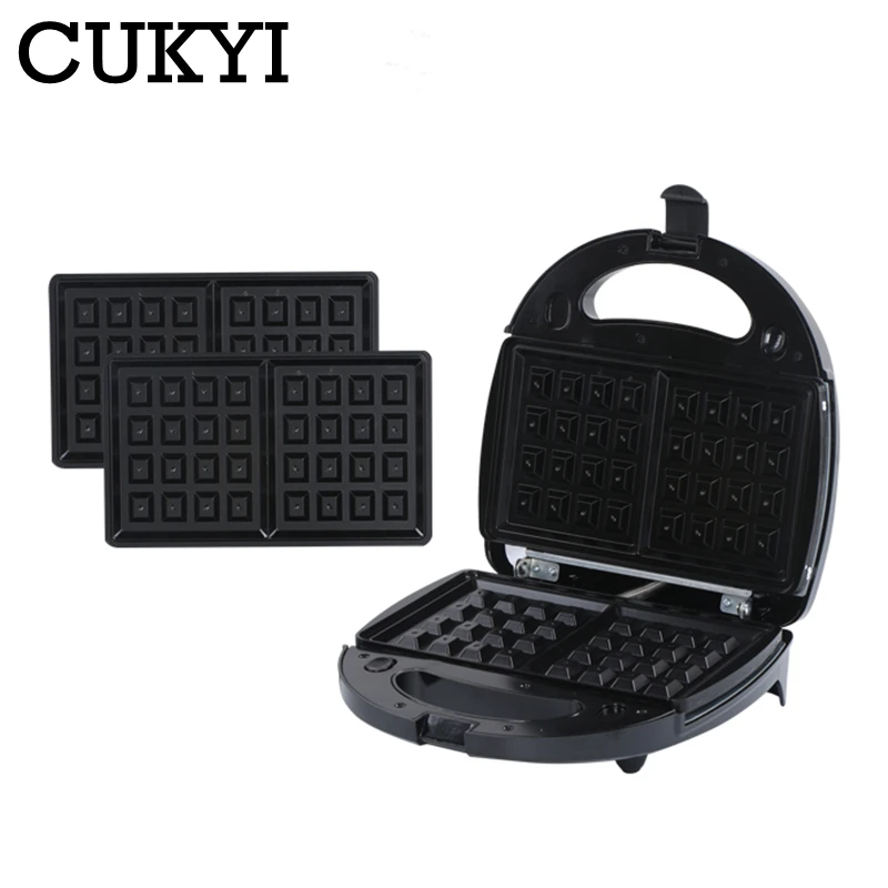 CUKYI многофункциональная электрическая мини вафельная сэндвич машина для барбекю