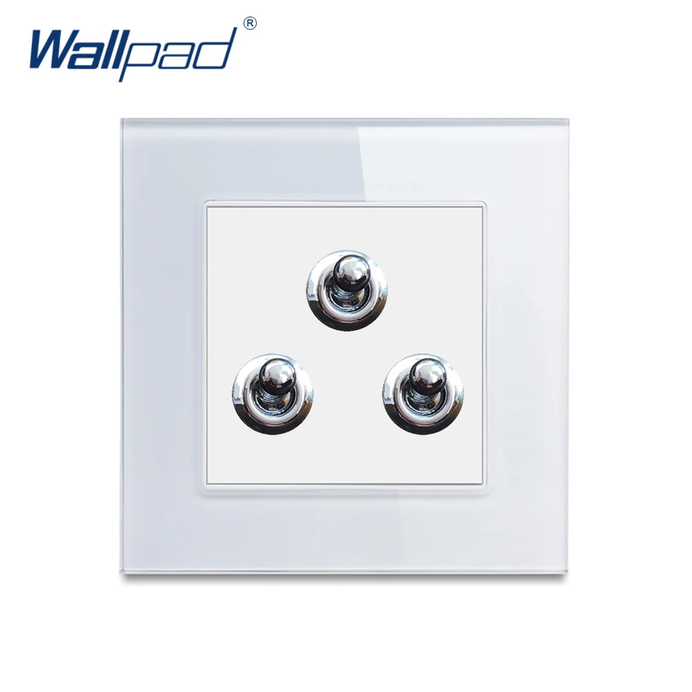 Wallpad 3 Gang 2 Way настенный светильник кнопка переключения Роскошная панель из