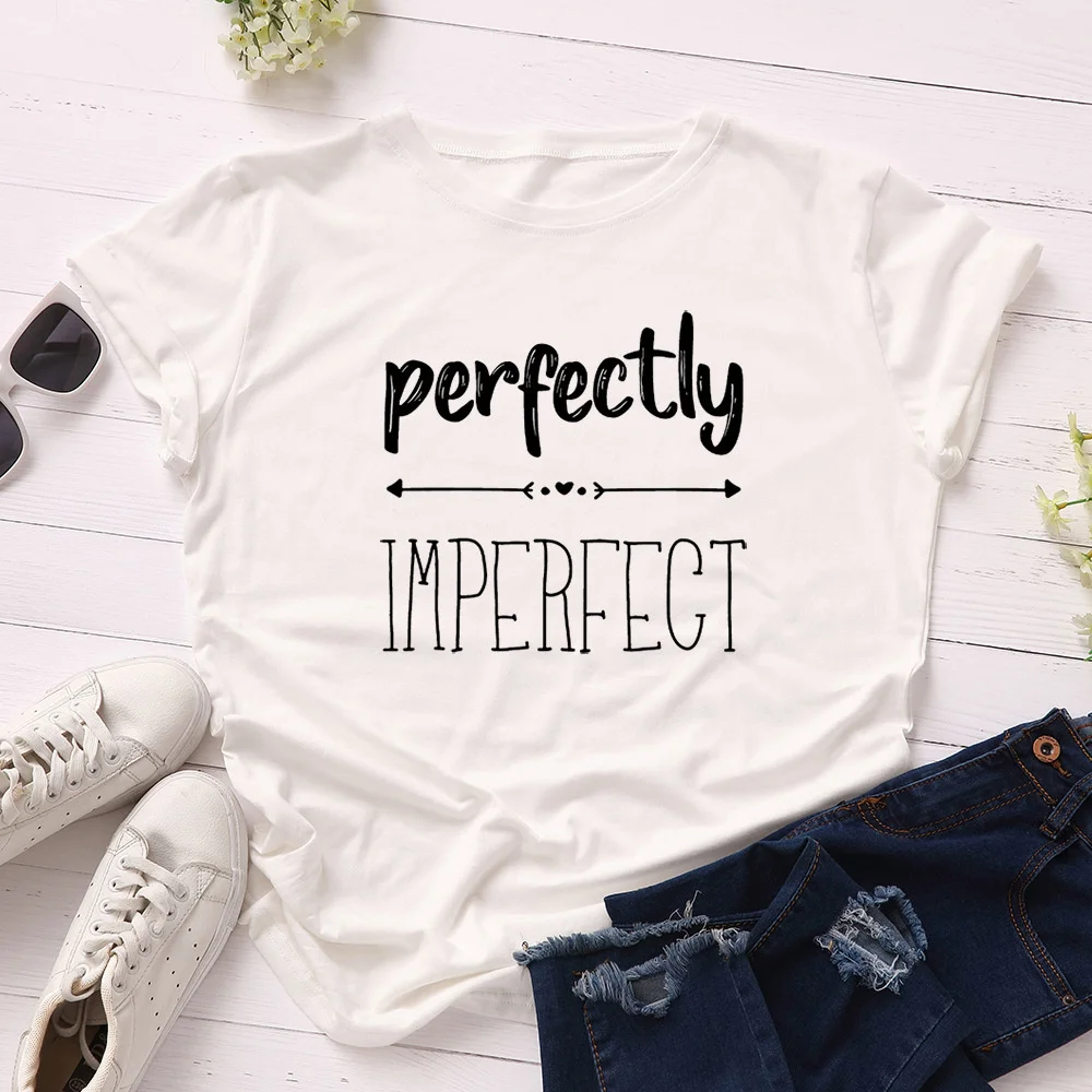 

Women's loose round neck short sleeve T-shirt women's creative letter jy0125